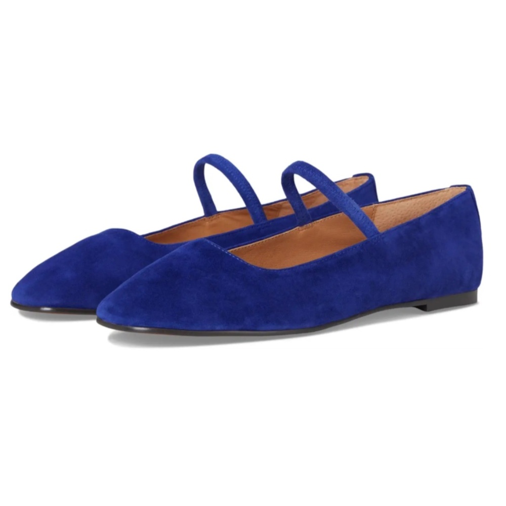 Madewell Royal Blue Suede Greta Ballet Flats 9